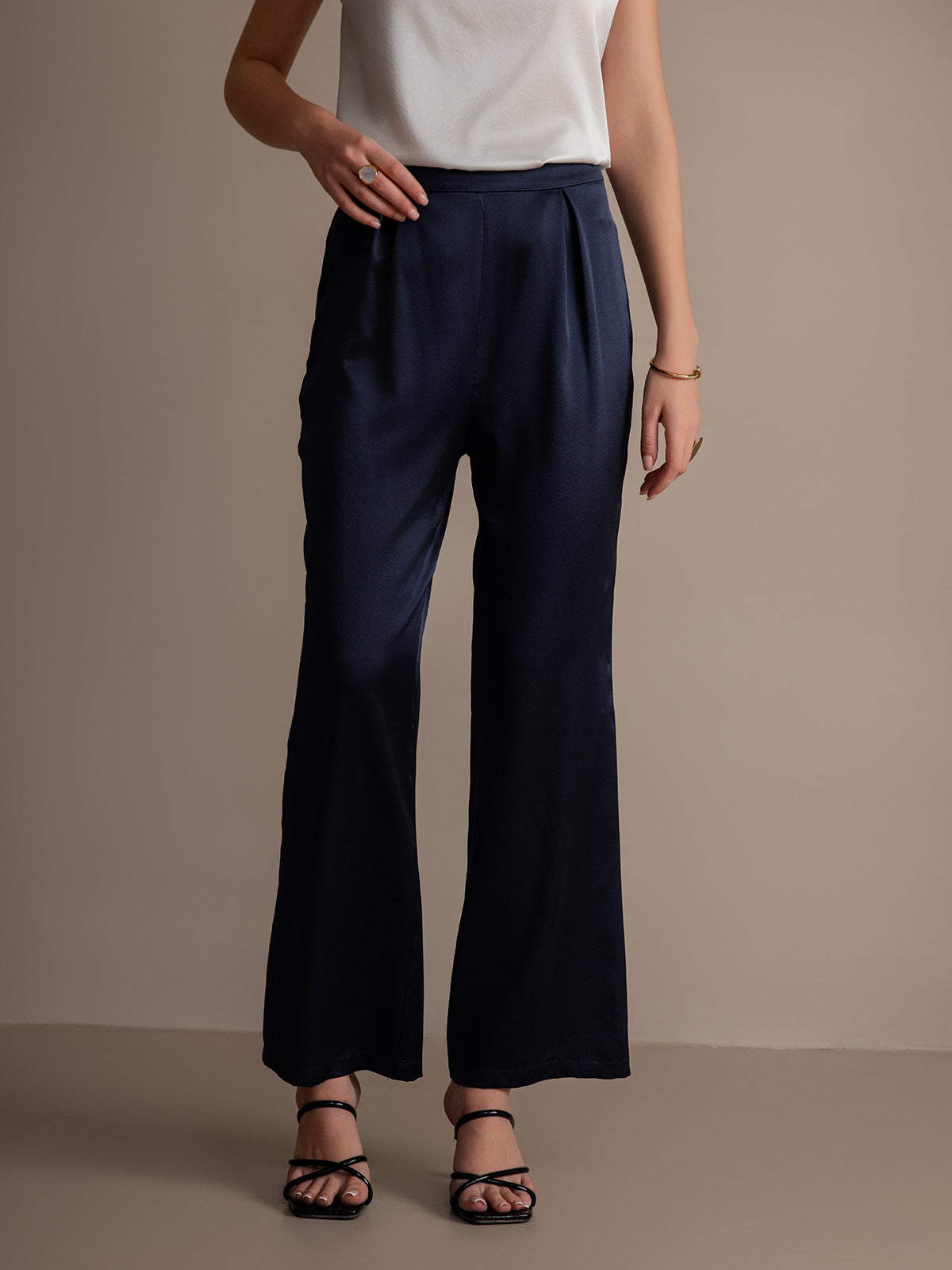 SilkSilky-DK-19Momme-Silke-Womens-Pants-Mørkeblå-003