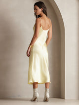 [Lysegul] SilkSilky-DK Sleeveless V Neck Kjole 002
