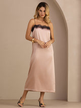 [Toscana] SilkSilky-DK Square Neck Kjole 007