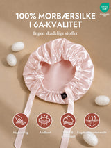 [Lyserød] SilkSilky-DK Sovehætte 002