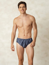 [Gråblå] SilkSilky-DK Silke Mens Underwear 004