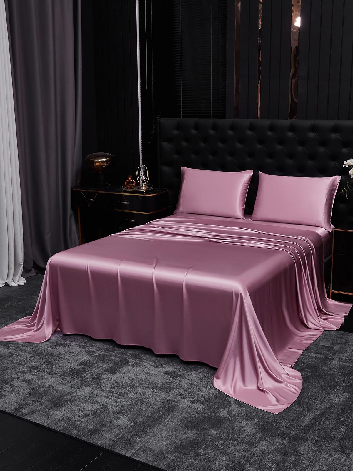 [Mauve Orkidé] SilkSilky-DK 25Momme Bedding Set 002