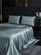 [Gråblå] SilkSilky-DK 19Momme Bedding Set 003