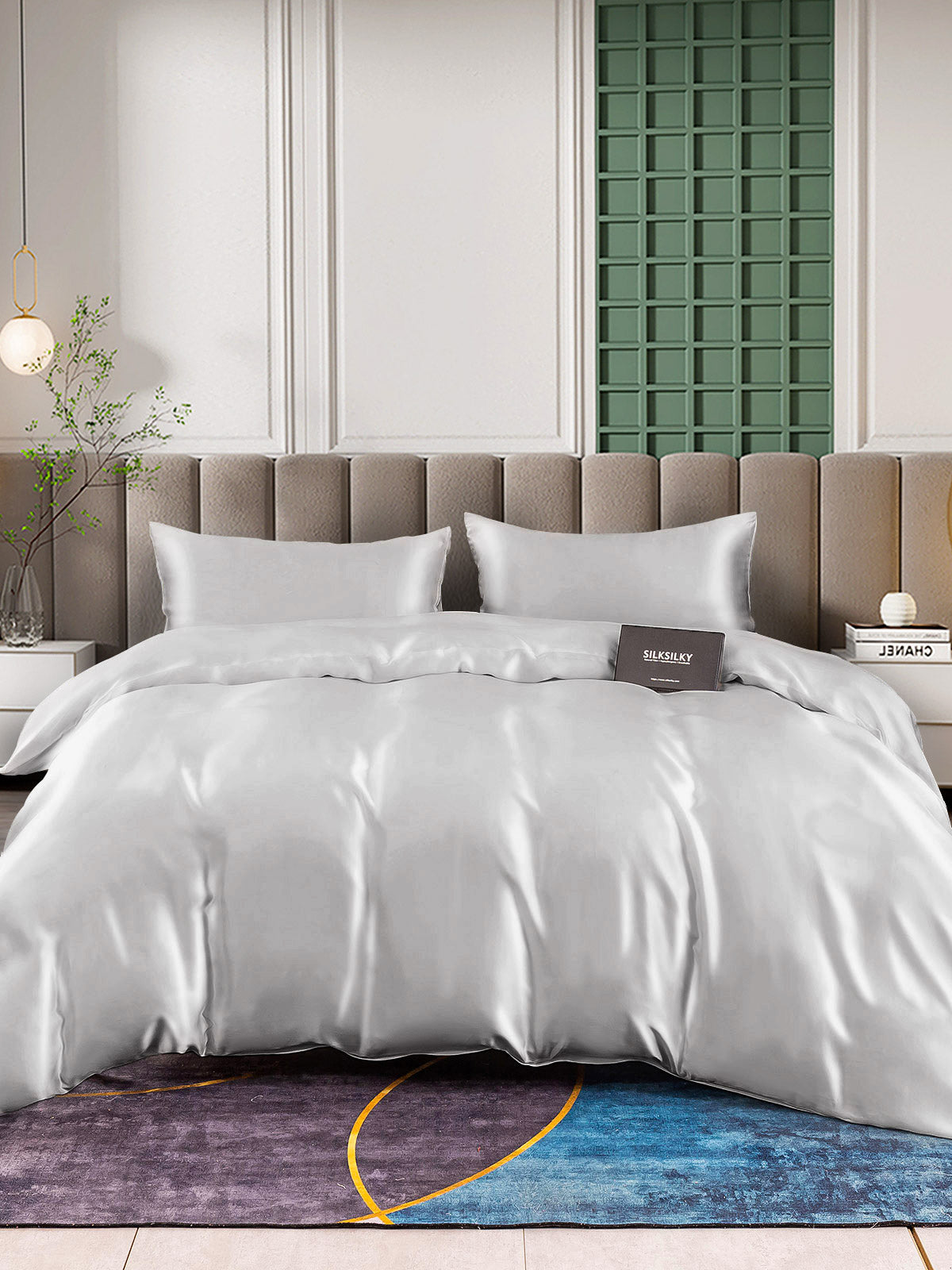 [Sølv] SilkSilky-DK 25Momme Bedding Set 004