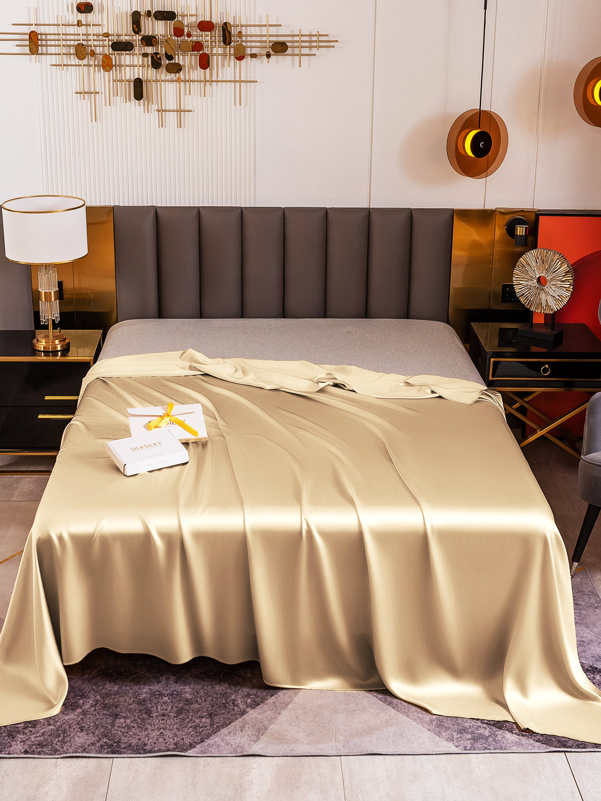 [Beige] SilkSilky-DK 19Momme Sheet 002