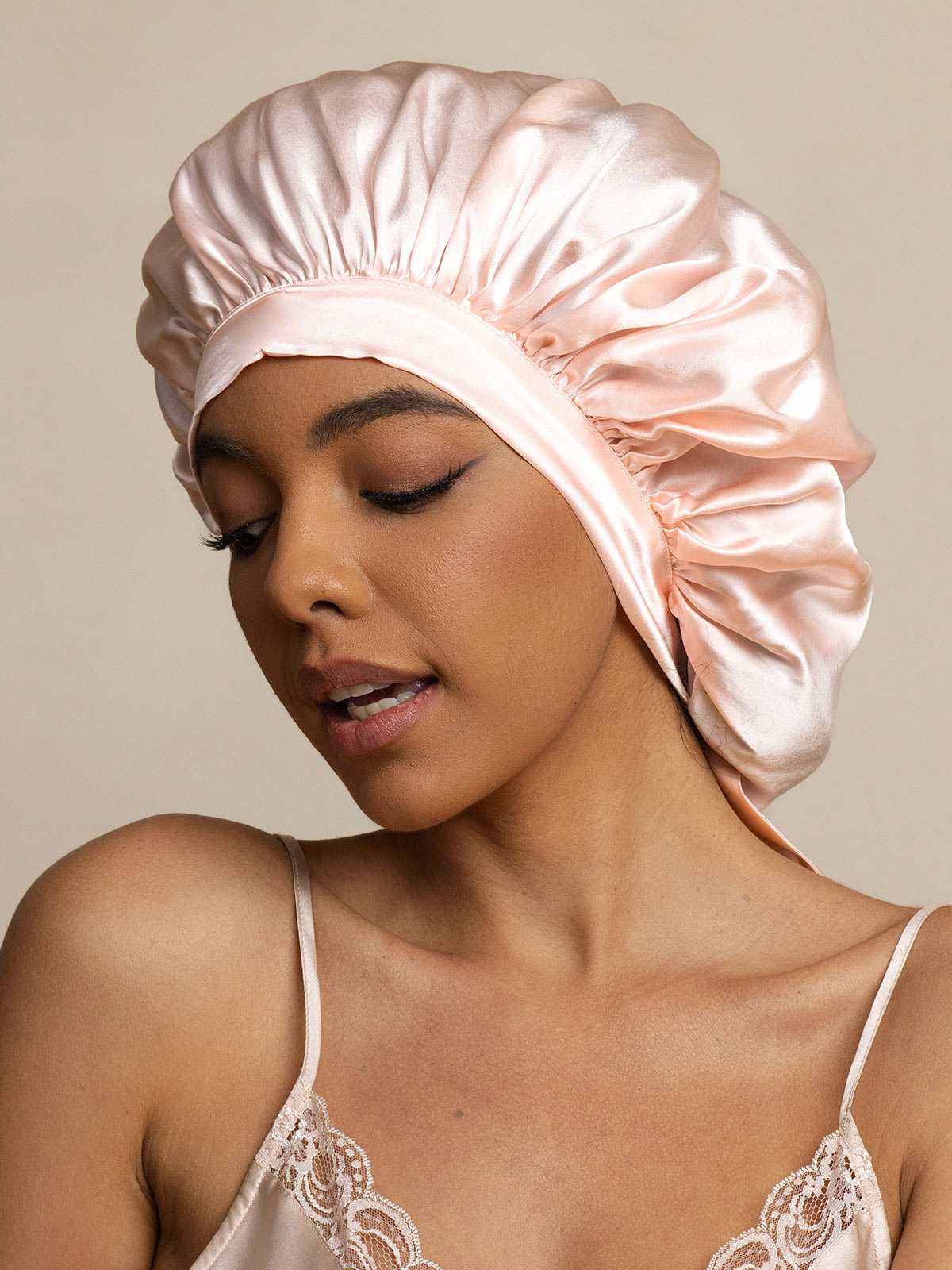[Lys Pink] SilkSilky-DK Sleep Cap 003