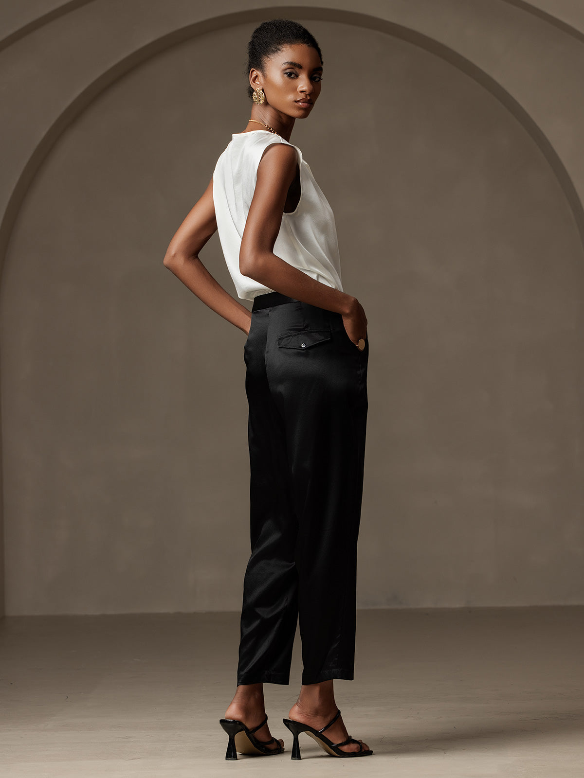 [Sort] SilkSilky-DK 19Momme Silke Womens Pants 002