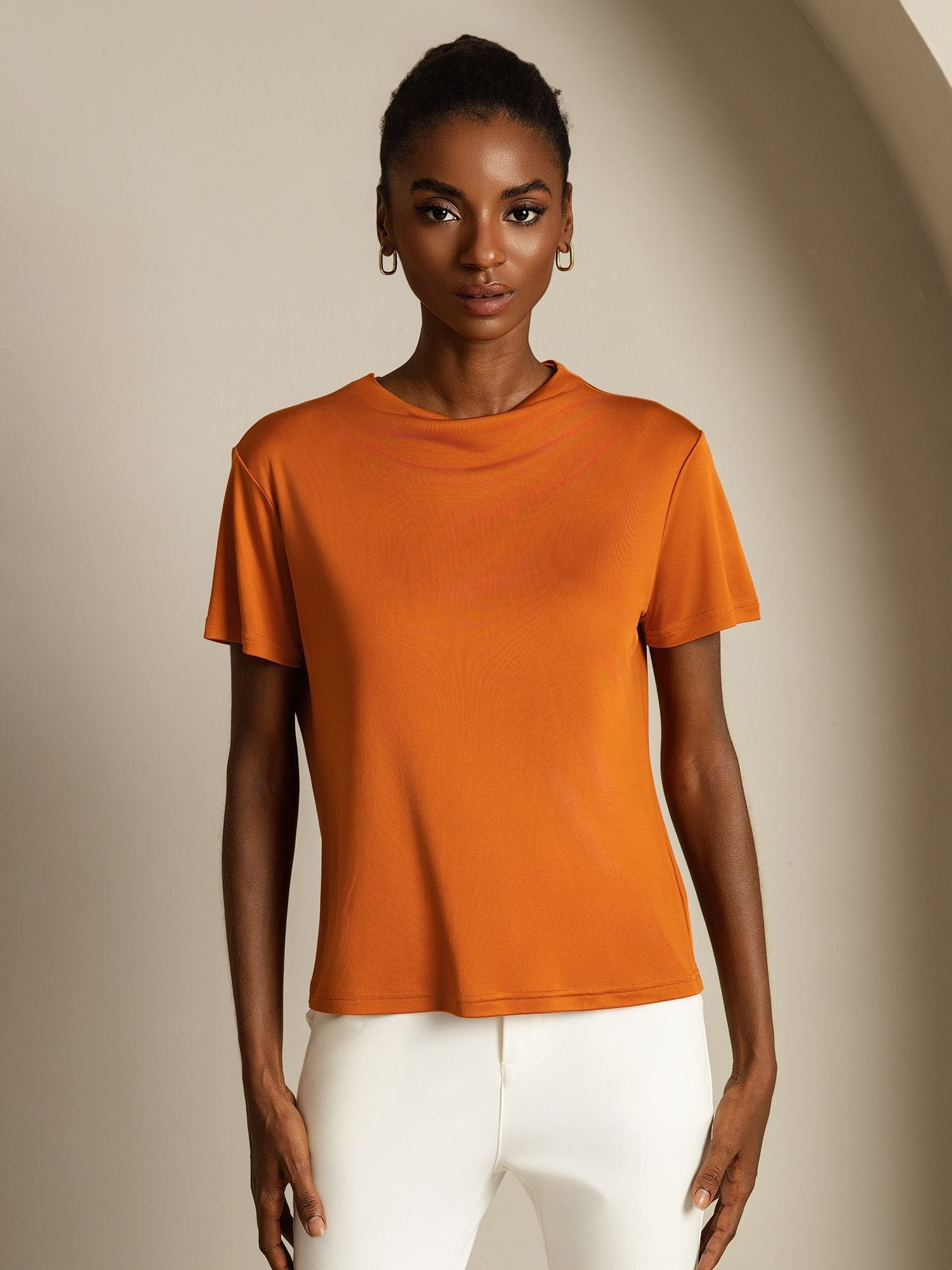 [Orange] SilkSilky-DK Silke Womens T-Shirt 003