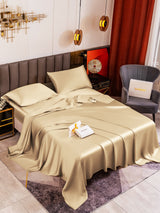 [Beige] SilkSilky-DK 19Momme Sengesæt 001