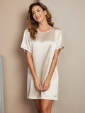 SilkSilky-DK-Pure-Silk-Short-Sleeve-Round-Neck-Natkjole-Champagne-001