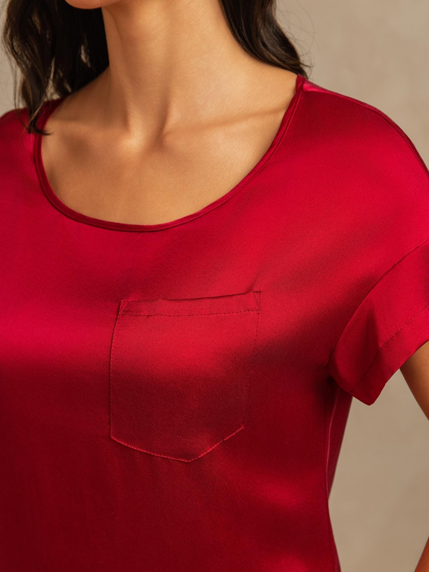 [Vin] SilkSilky-DK 19Momme Silke Nightgown 004