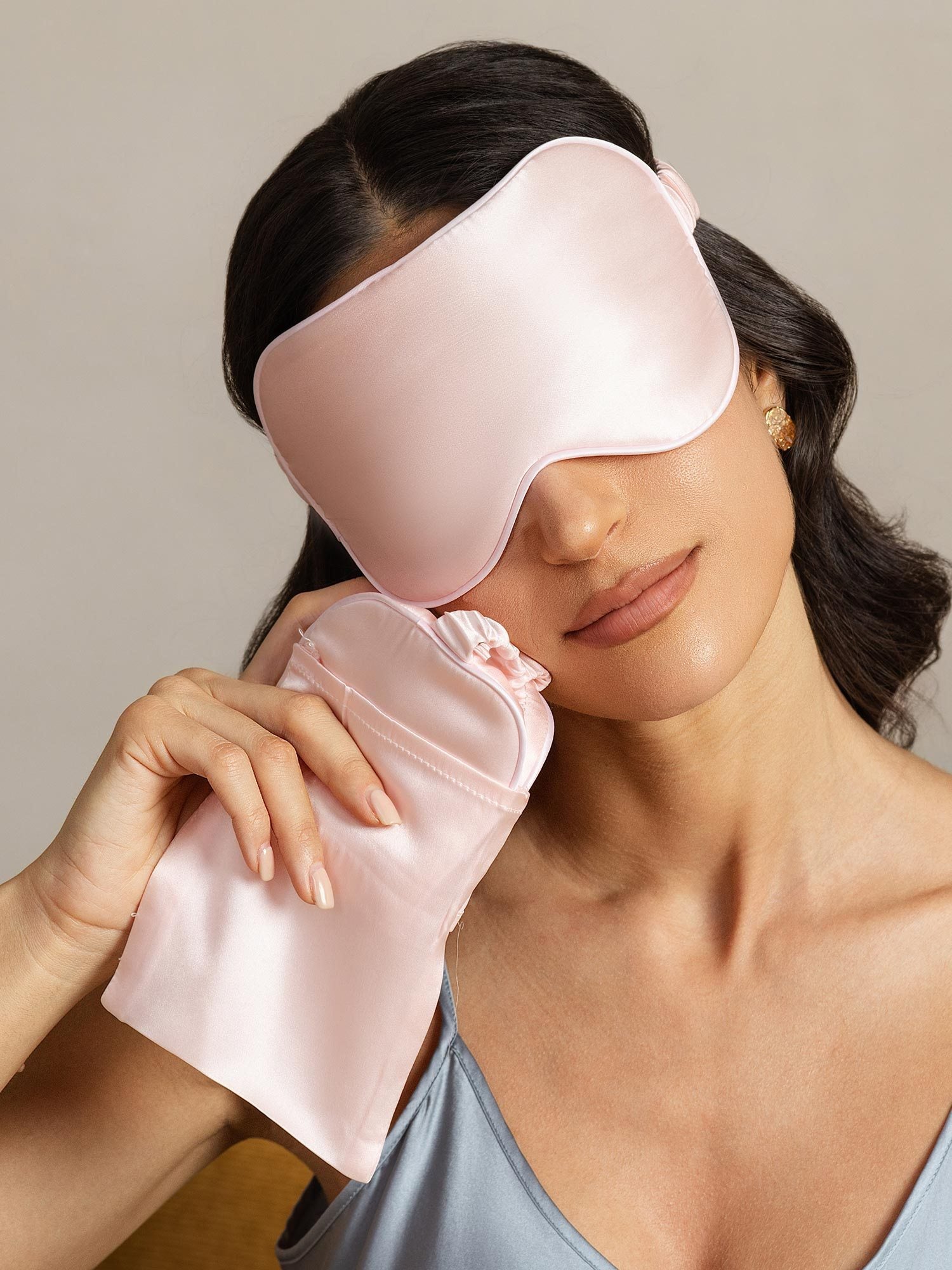 [Lyserød] SilkSilky-DK Silke Eye Mask 006