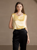 [Lysegul] SilkSilky-DK Sleeveless Round Neck Camisole Top 004