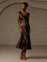 [Kaffe] SilkSilky-DK Cap Sleeve Kjole 006