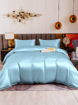 [Lyseblå] SilkSilky-DK 19Momme Bedding Set 002