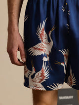 [Mørkeblå] SilkSilky-DK 19Momme Mens Sleep Bottoms 004