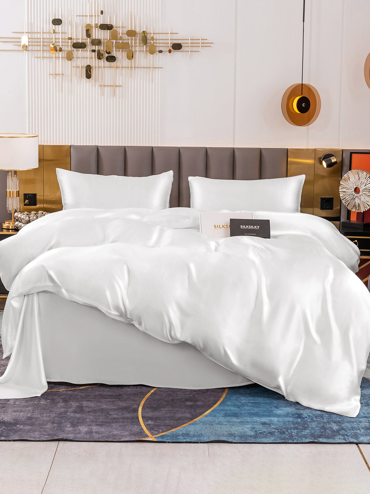 [Hvid] SilkSilky-DK 19Momme Bedding Set 003