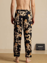 [Sort Drage] SilkSilky-DK Men's Sleep Shorts 004