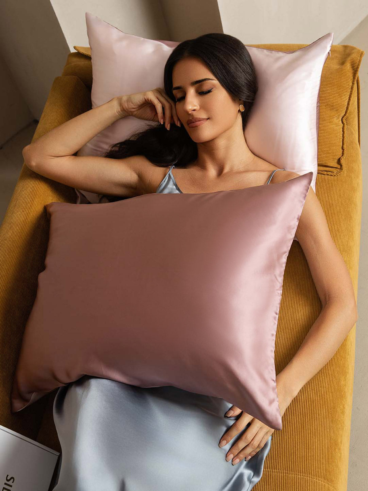 [BlegMauve+LysPink] SilkSilky-DK 22Momme Pillowcase 004
