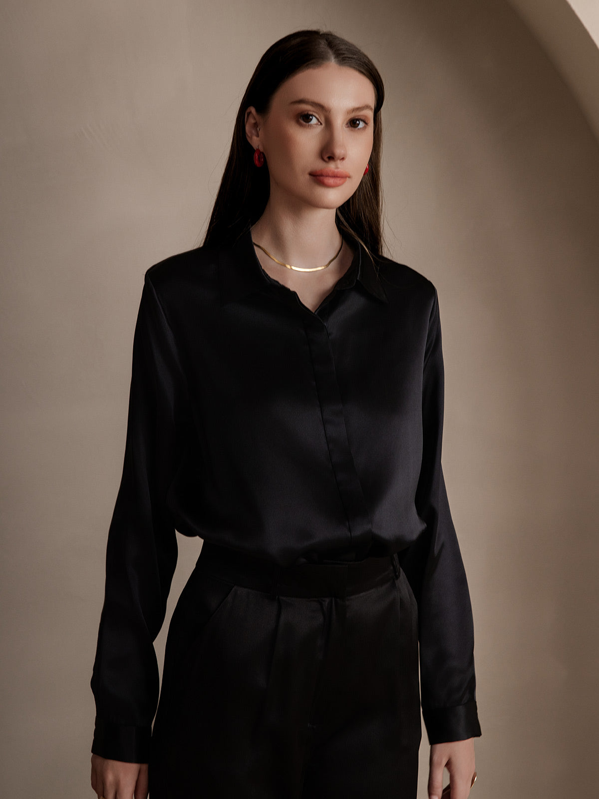 [Sort] SilkSilky-DK 19Momme Silke Womens Shirt 004
