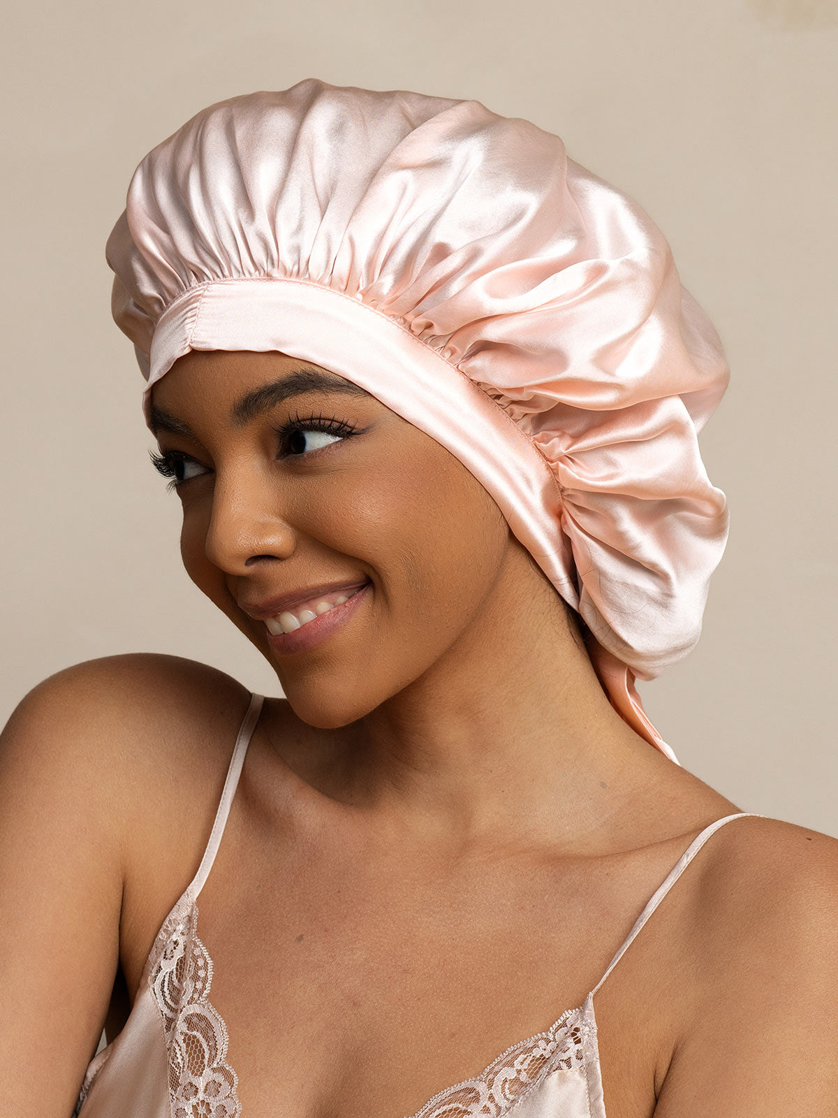 [Lys Pink] SilkSilky-DK Sleep Cap 001