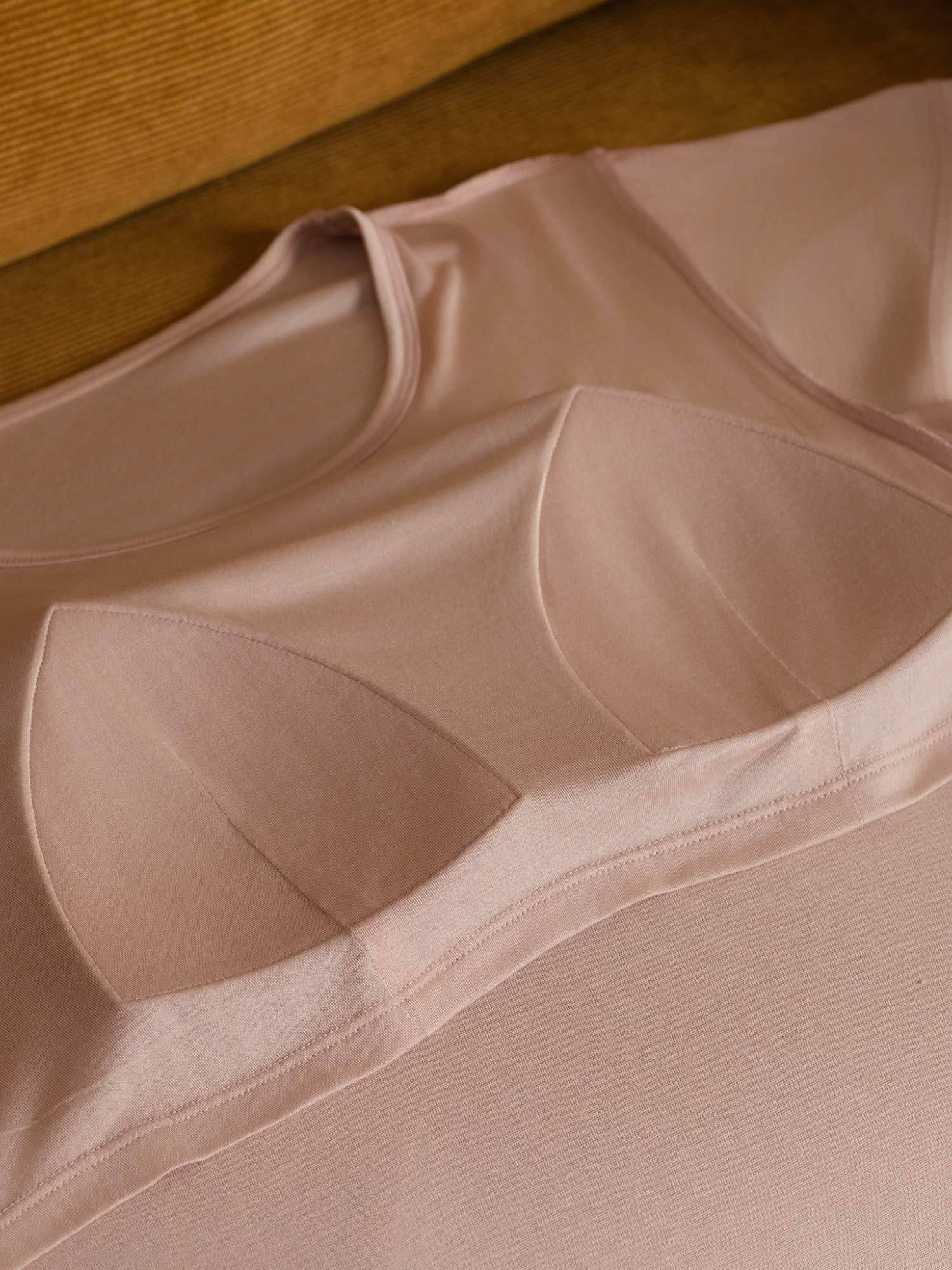 [Lyserød] SilkSilky-DK Silke Nightgown 005,