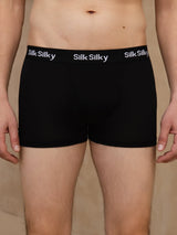 [Sort] SilkSilky-DK 100% Silk Jersey Herreundertøj 003
