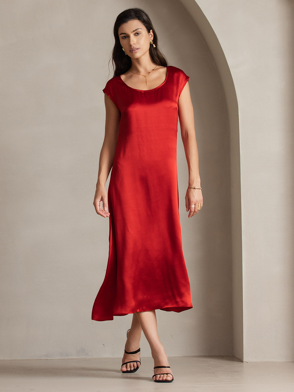 [Vin] SilkSilky-DK 19Momme Silke Dress 004