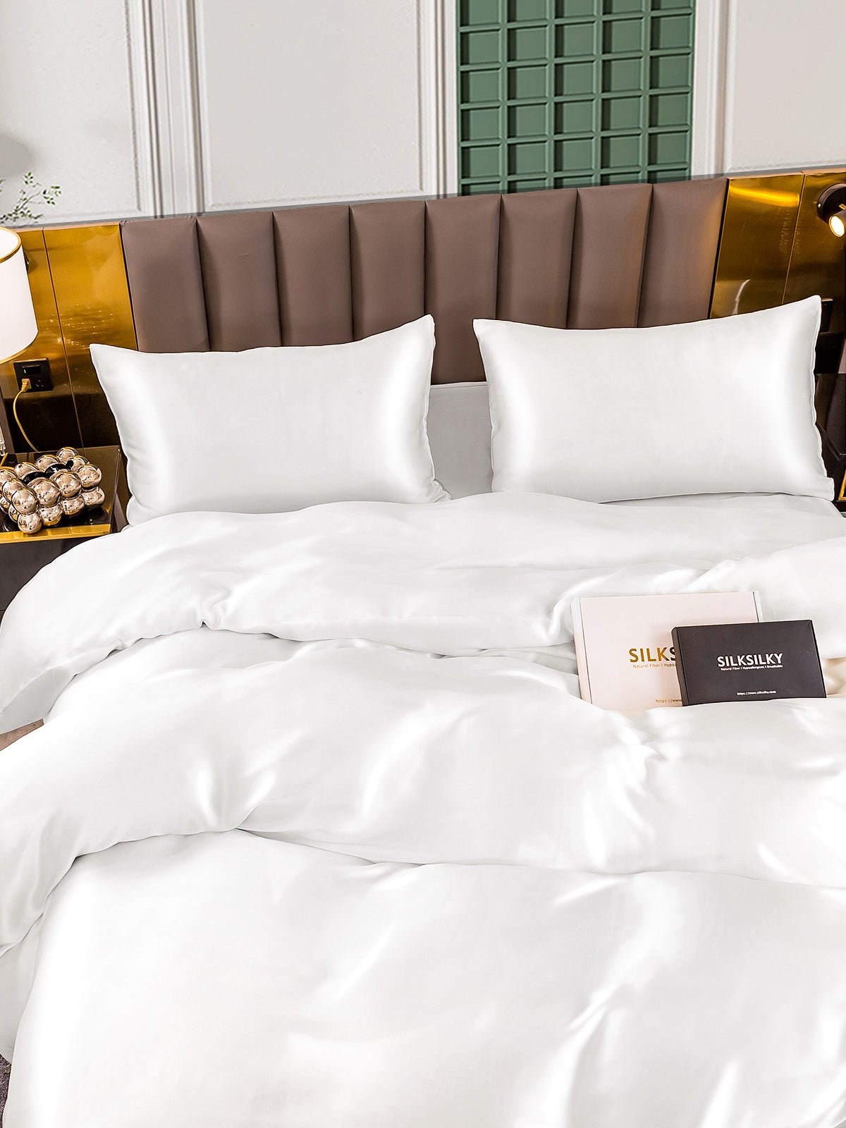 [Hvid] SilkSilky-DK 25Momme Bedding Set 004