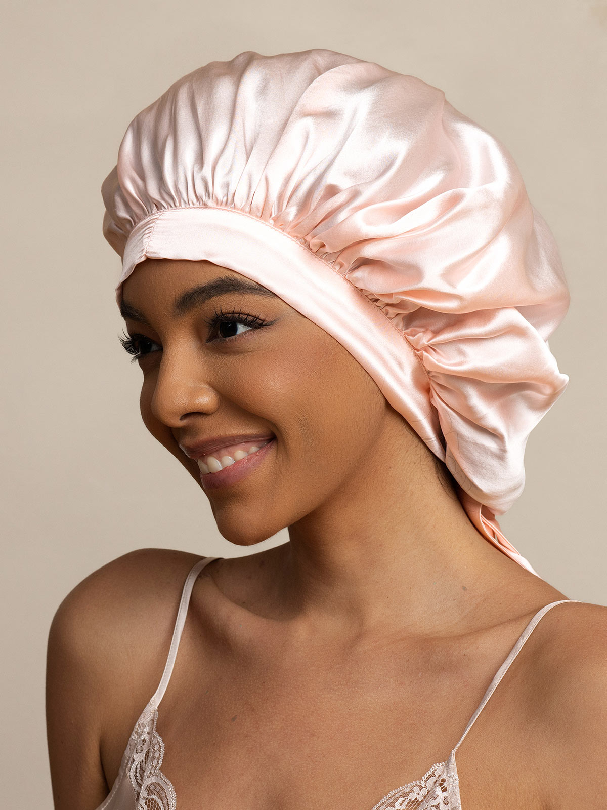 [Lys Pink] SilkSilky-DK Sleep Cap 002
