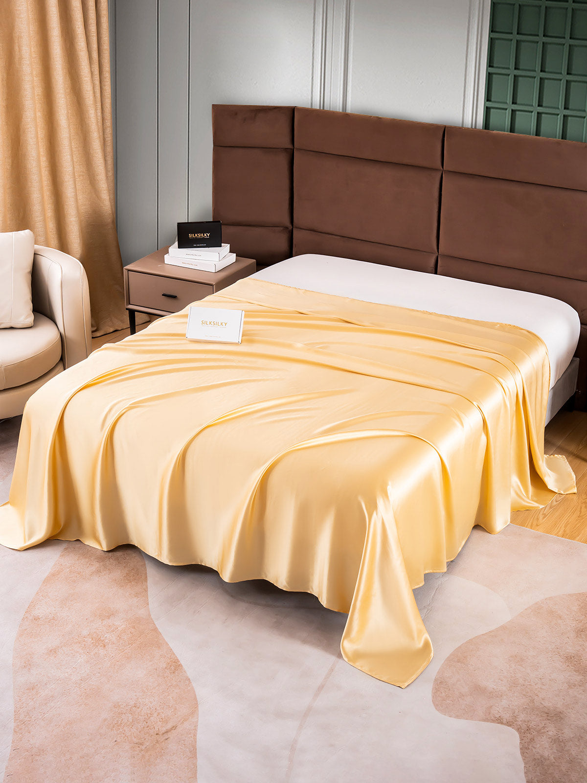 [Champagne] SilkSilky-DK 25Momme Sheet 003