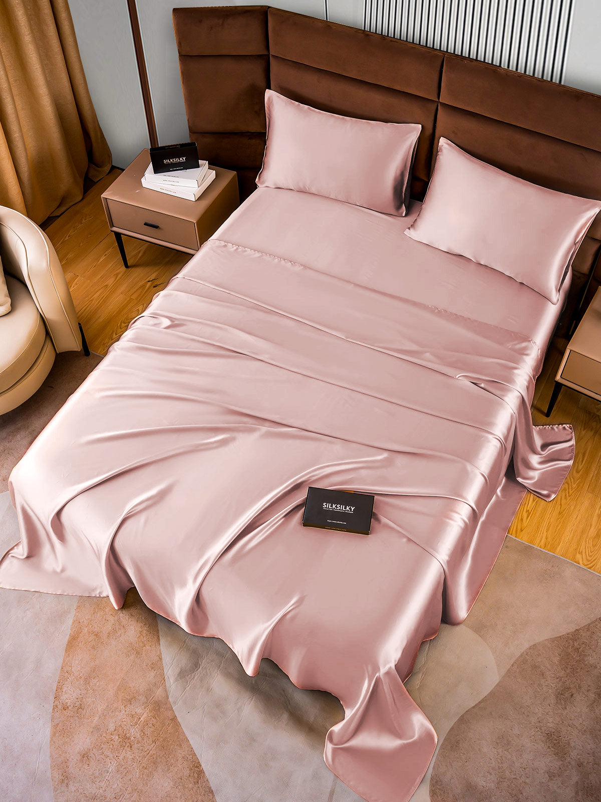 [Bleg Mauve] SilkSilky-DK 22Momme Bedding Set 005