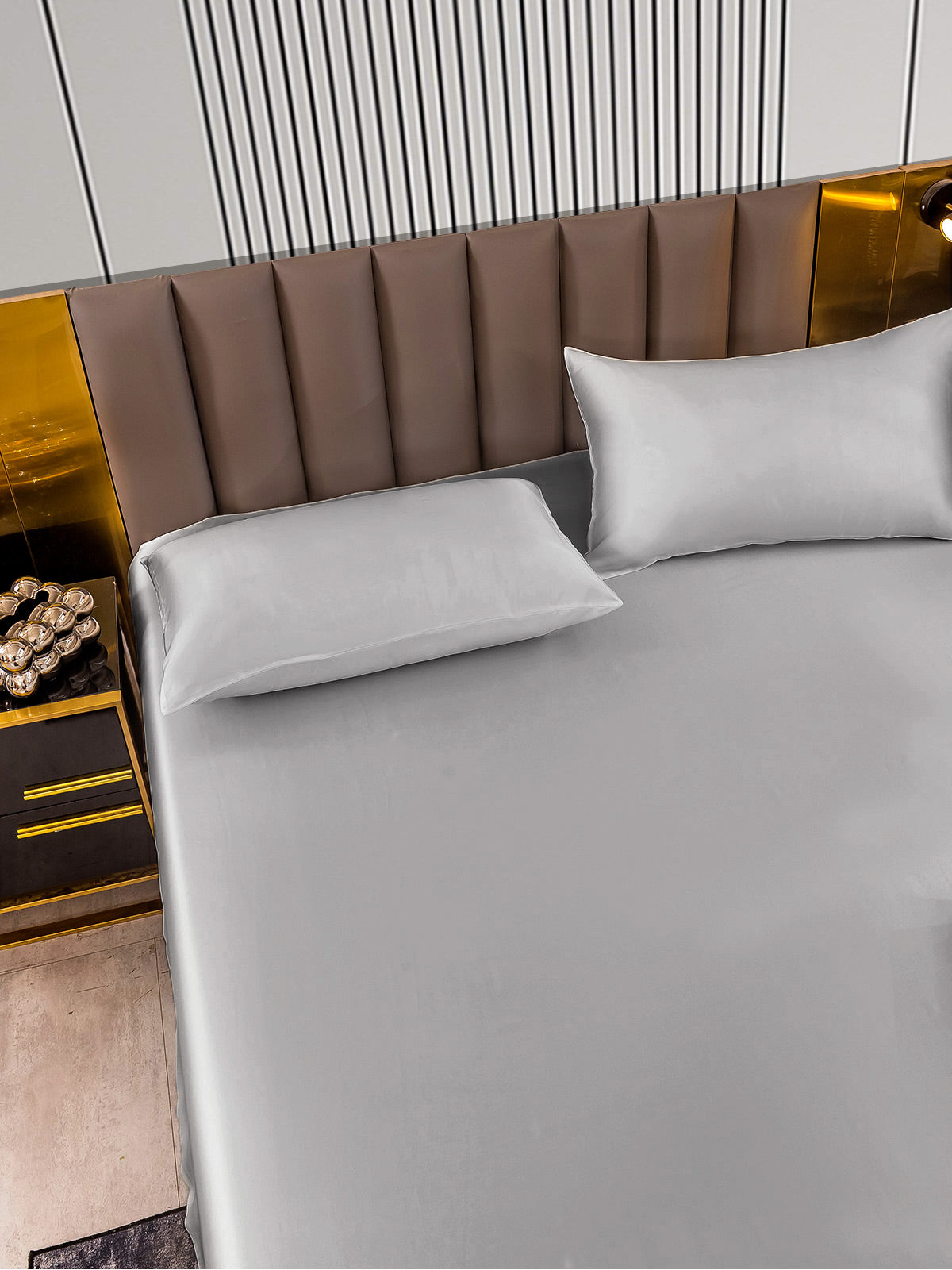 [Sølv] SilkSilky-DK 22Momme Bedding Set 003