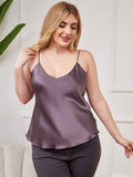 SilkSilky-DK Plus Size Camisoles LillaGrå 003