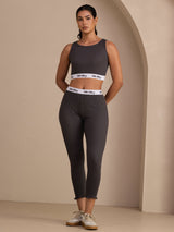 [Grå] SilkSilky-DK Sleeveless Crew Neck Women's Outfit Sets 003