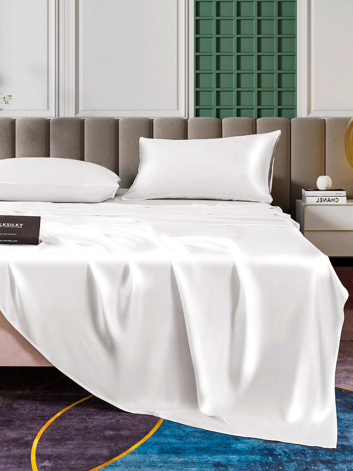 [Hvid] SilkSilky-DK 25Momme Bedding Set 004