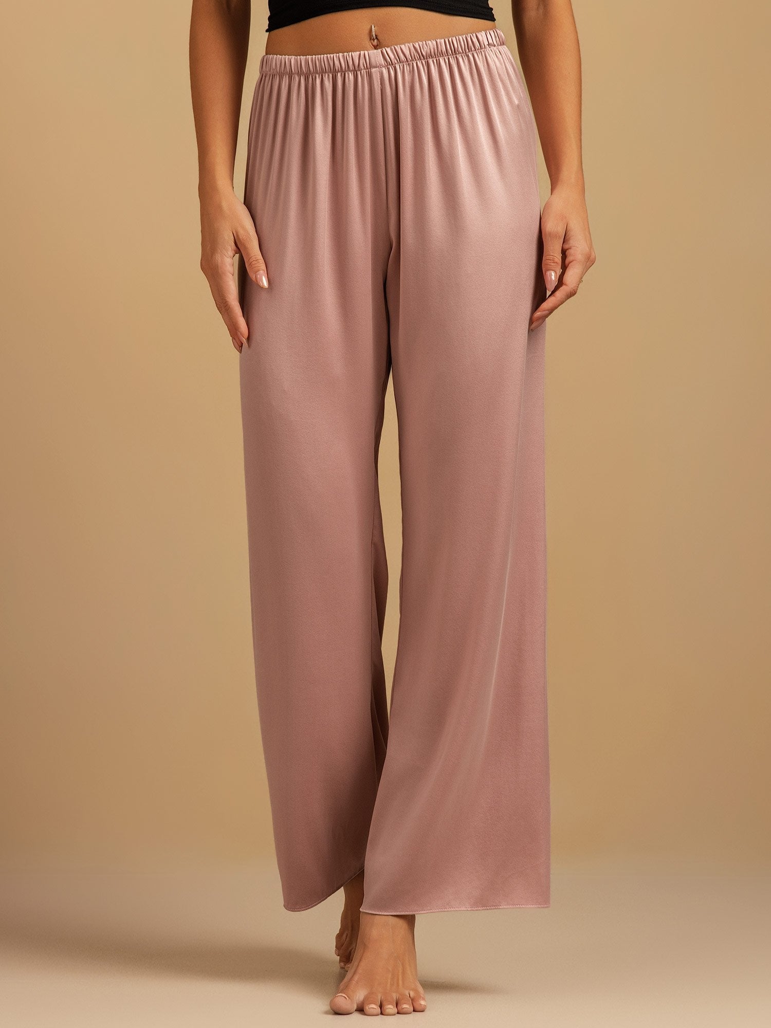 [Ferskenhud] SilkSilky-DK 19Momme Silke Womens Sleep Bottoms 003,