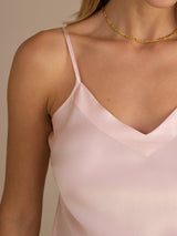 [Lys Pink] SilkSilky-DK Sleeveless V Neck Camisole Top 005