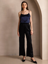[Mørkeblå] SilkSilky-DK Spaghetti Strap Camisole Top 005