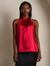 [Vin] SilkSilky-DK Sleeveless Halter T-shirt til kvinder 005