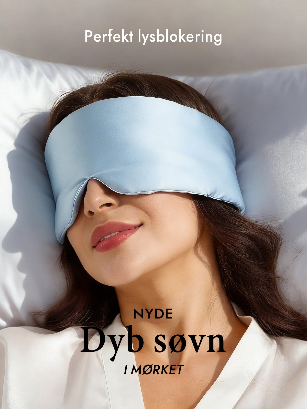 [Lyseblå] SilkSilky-DK Øjenmaske 003