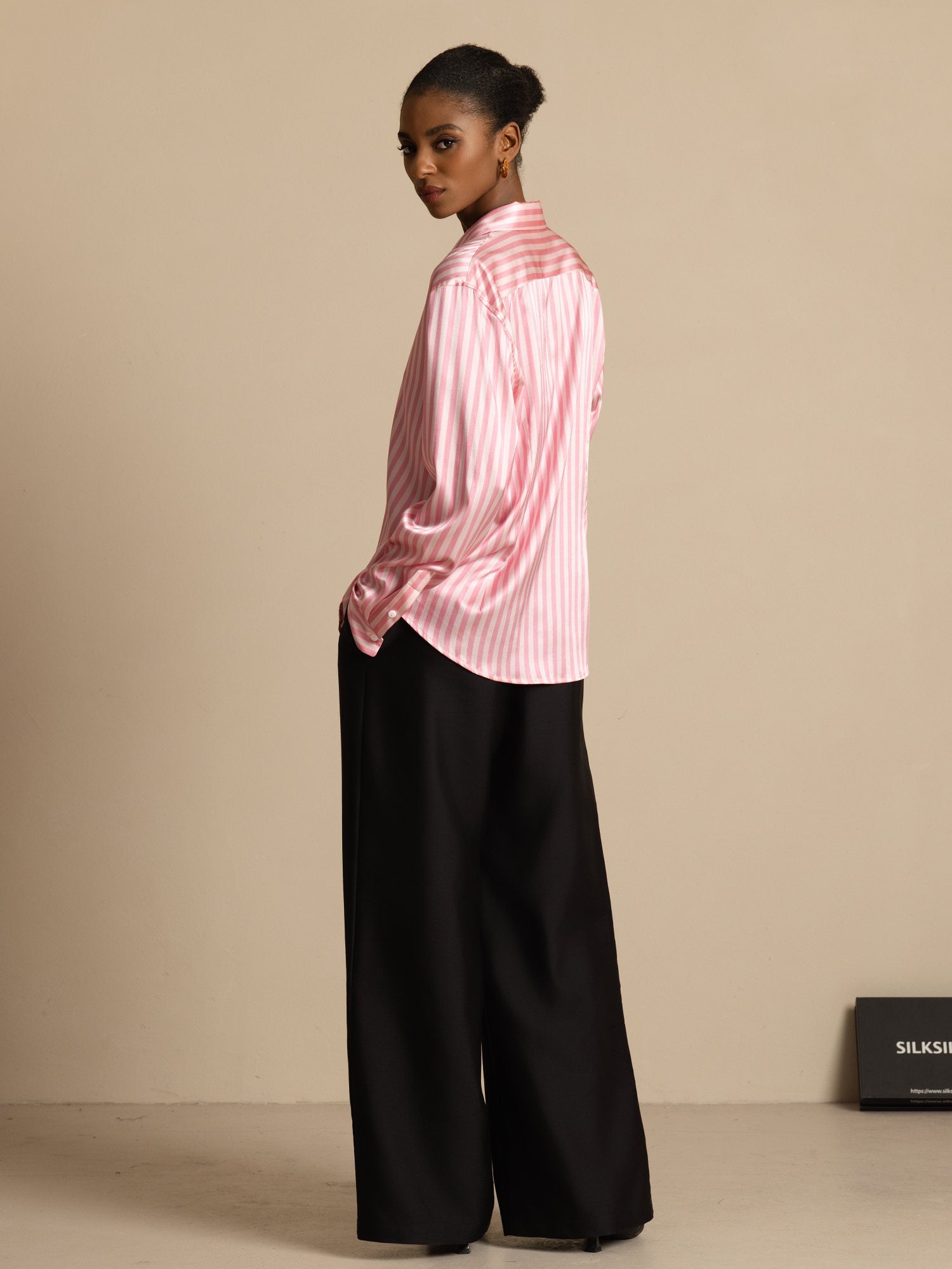 [Rosa Stribe] SilkSilky-DK Silke Womens Shirt 005