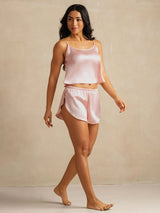 [Lyserød] SilkSilky-DK Spaghetti Strap Camisole Sæt 006