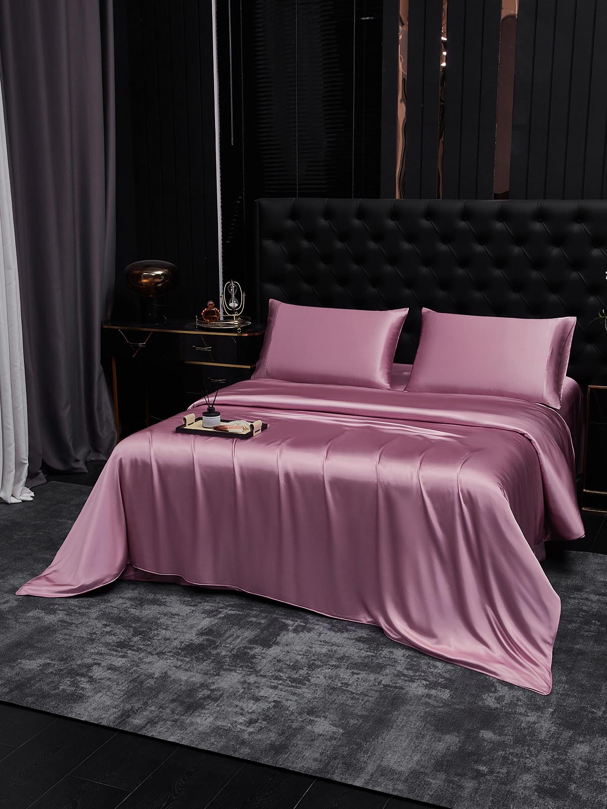 [Mauve Orkidé] SilkSilky-DK 25Momme Bedding Set 002