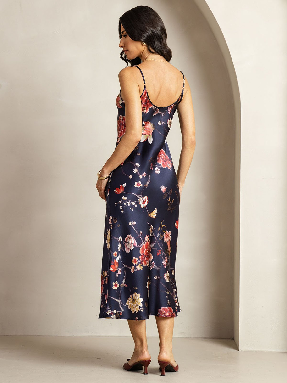 [MarineBlomster] SilkSilky-DK 19Momme Silke Dress 002