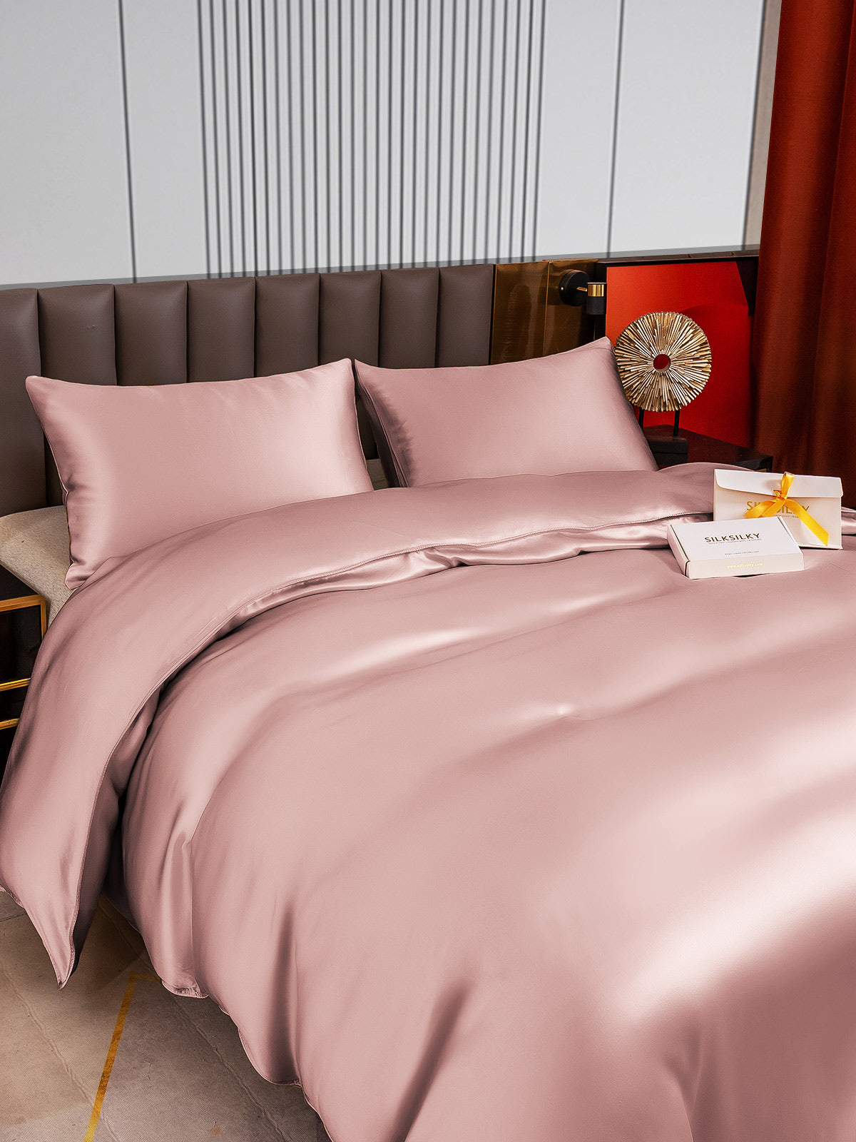 [Bleg Mauve] SilkSilky-DK 22Momme Bedding Set 004