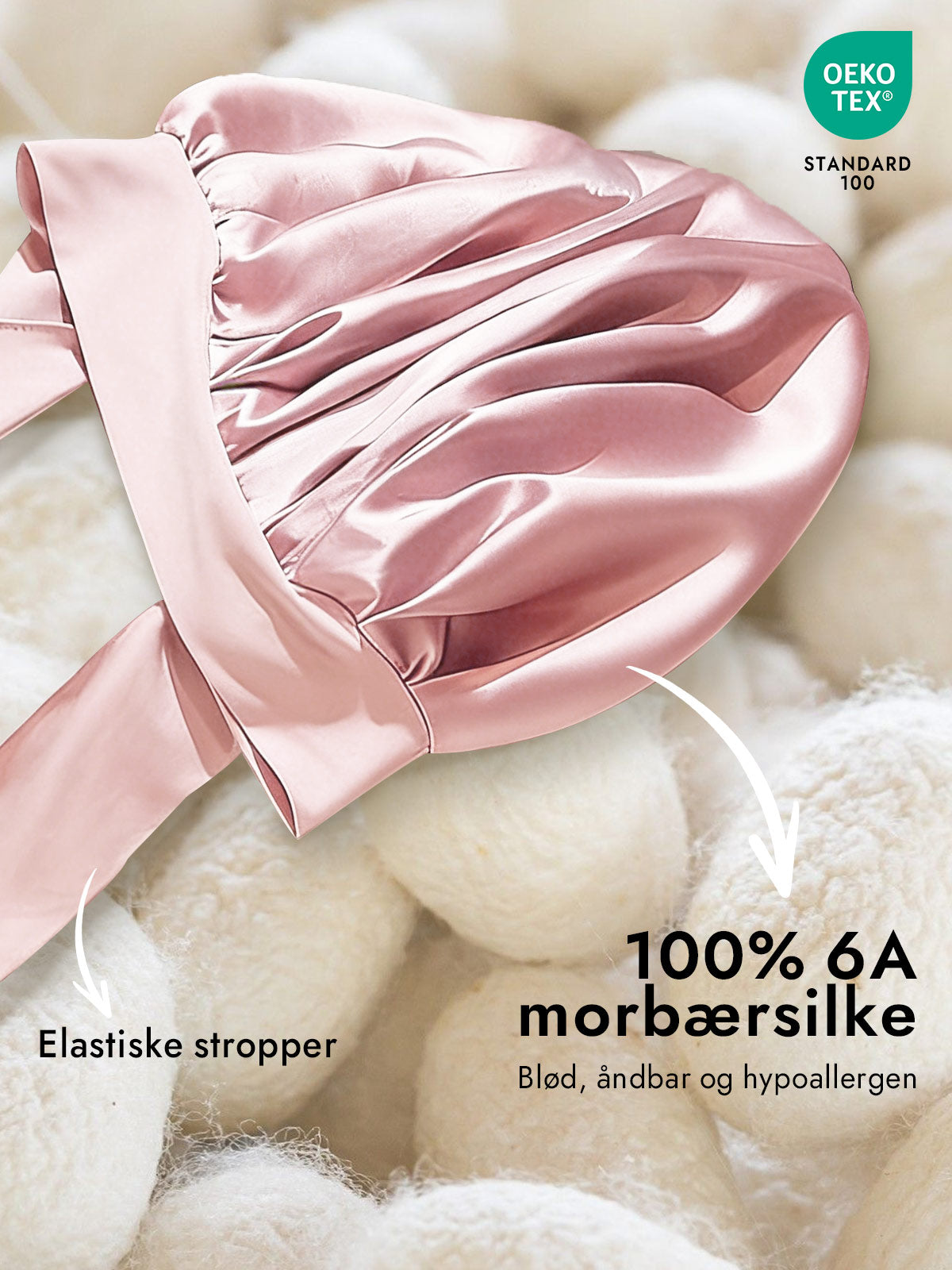 [Lys Pink] SilkSilky-DK Silke Sleep Cap 002