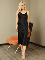 [Sort] SilkSilky-DK Sleeveless V Neck Natkjole 006