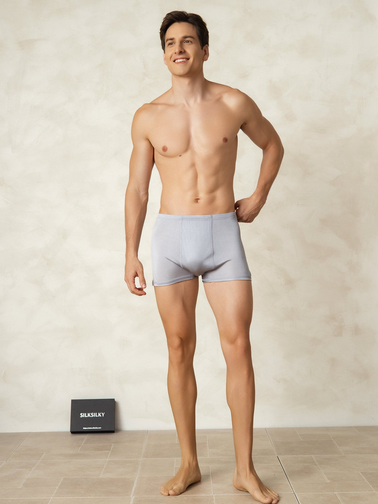 [Grå] SilkSilky-DK Mens Underwear 004
