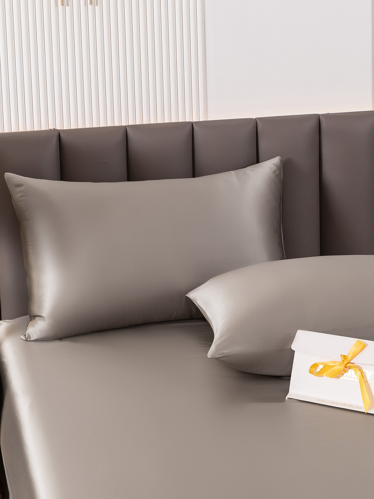 2Stk 30Momme 100% Silke Pudebetræk Bundt- Kuvert